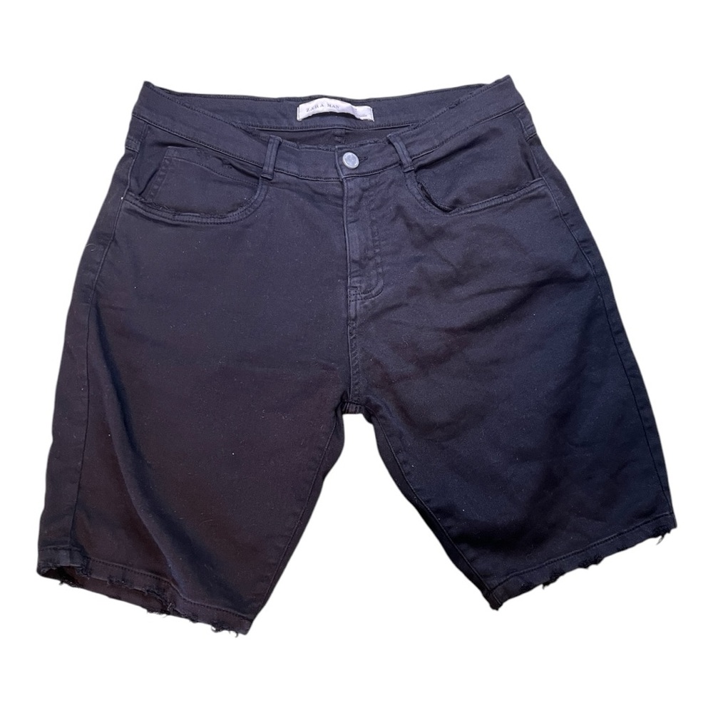 Men's Black Denim Shorts
